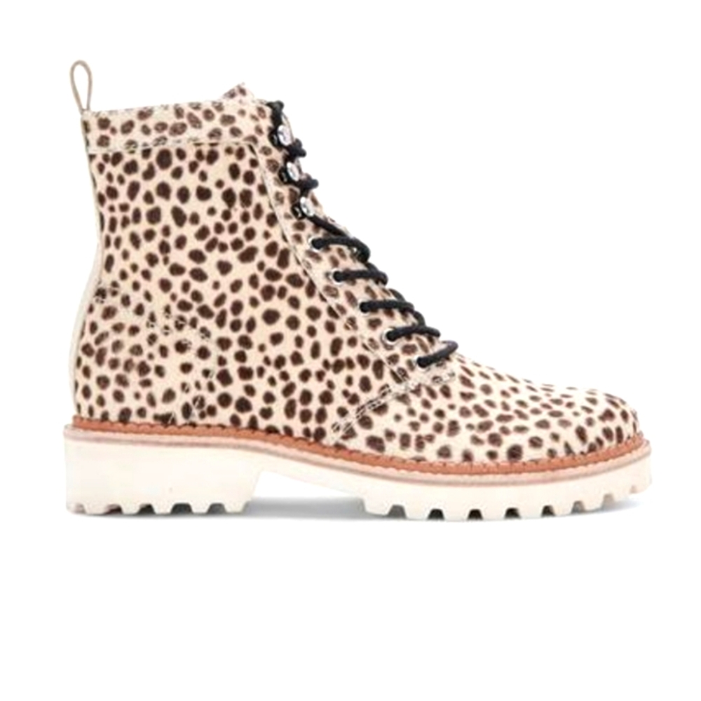 Dolce Vita, Leopard Print Combat Boot, Size 8 - image 1